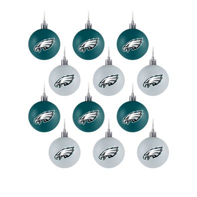 NFL Philadelphia Eagles Baumkugeln 12-teiliges Ornament Set Weihnachtsbaum Kugeln