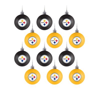 NFL Pittsburgh Steelers Baumkugeln 12-teiliges Ornament Set Weihnachtsbaum Kugeln