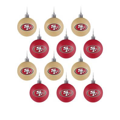 NFL San Francisco 49ers Baumkugeln 12-teiliges Ornament Set Weihnachtsbaum Kugeln