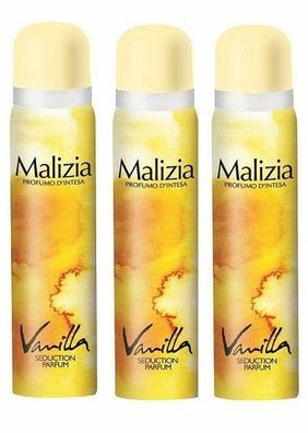 Malizia Donna Profumi d´intesa Vanille - Vanilla DEO 3 x 100ml Seduction Parfum