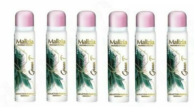Malizia Donna Profumi d´intesa Green Tea DEO 6 x 100ml Seduction Parfum