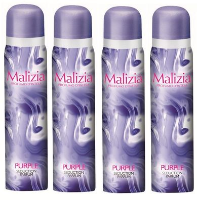 Malizia Donna Profumi d´intesa Purple DEO 4 x 100ml Seduction Parfum