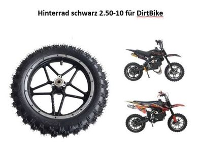 Hinterrad 2.50-10 Felge Reifen Schlauch Dirtbike Dirt Bike Crossreifen