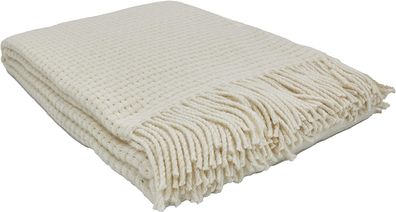 Wohndecke Fair de luxe Wolle pur | 80% Merino Wolle & 20% Nylon (Beige)