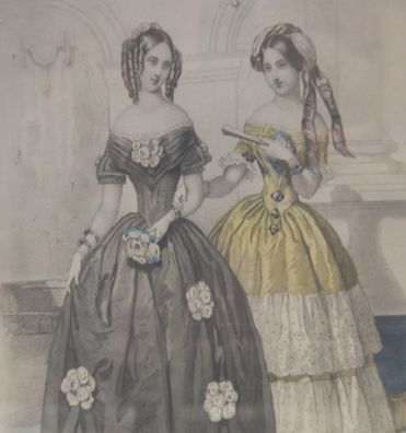 Englischer Stich "Mode" um 1860 /5453