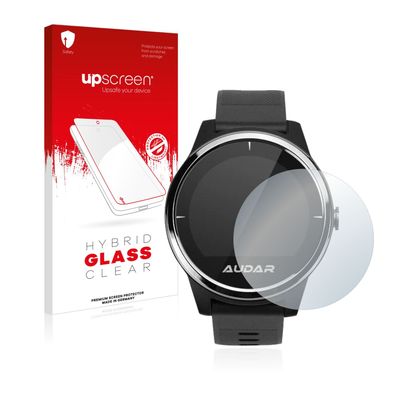 upscreen Hybrid Glass Clear Premium Panzerglasfolie für August Audar E1