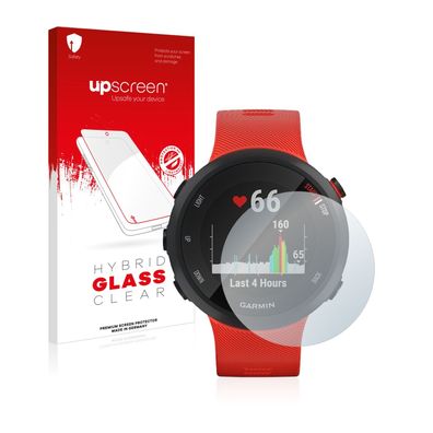 upscreen Hybrid Glass Clear Premium Panzerglasfolie für Garmin Forerunner 45