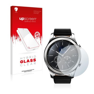 upscreen Hybrid Glass Clear Premium Panzerglasfolie für Samsung Gear S3 Classic