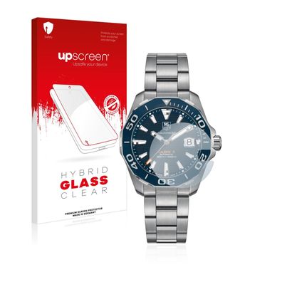 upscreen Hybrid Glass Clear Premium Panzerglasfolie für TAG Heuer Carrera (43 mm)