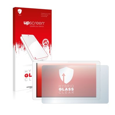 upscreen Hybrid Glass Clear Premium Panzerglasfolie für Logicom La Tab 105