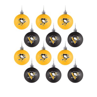 NHL Pittsburgh Penguins Baumkugeln 12-teiliges Ornament Weihnachtsbaum Kugeln Xmas