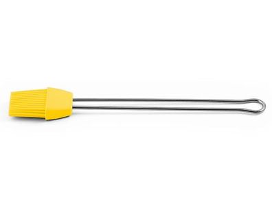 Back-/ Grillpinsel mittel gelb, Edelstahl, Silikon, 25 x 3,7 x 1,2 cm, 1 Stück