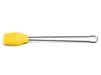 Back-/ Grillpinsel breit gelb, Edelstahl, Silikon, 25 x 4,2 x 1,2 cm, 1 Stück