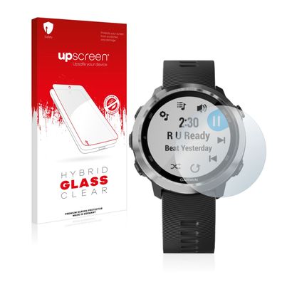 upscreen Hybrid Glass Clear Premium Panzerglasfolie für Garmin Forerunner 645 Music