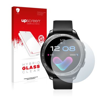 upscreen Hybrid Glass Clear Premium Panzerglasfolie für Vivo Watch (46 mm)