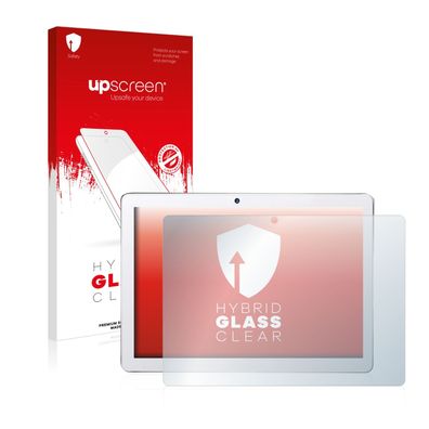 upscreen Hybrid Glass Clear Premium Panzerglasfolie für Dragon Touch K10 10.1