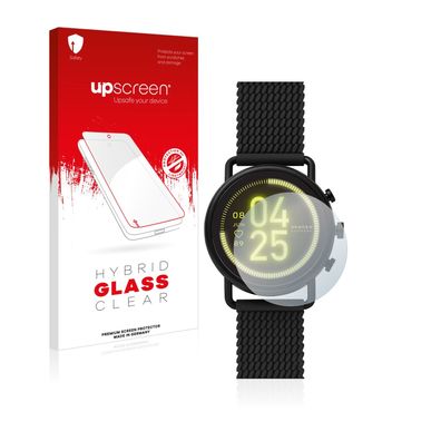 upscreen Hybrid Glass Clear Premium Panzerglasfolie für Skagen Smartwatch Falster 3