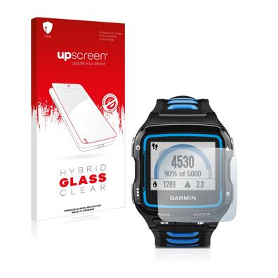 upscreen Hybrid Glass Clear Premium Panzerglasfolie für Garmin Forerunner 920XT