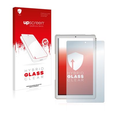 upscreen Hybrid Glass Clear Premium Panzerglasfolie für Yotopt X109 10.1
