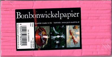 Bonbonwickelpapier 8x16, rosa, ca. 100 Blatt