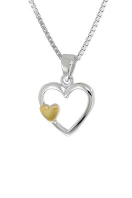 trendor Schmuck Mädchen-Halskette mit Herz-Anhänger Silber 925 41625