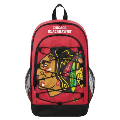 NHL Chicago Blackhawks Big Logo Bungee Rucksack Backpack Tasche Bag