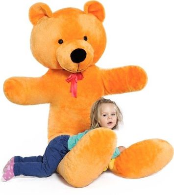 Teddybär 2 Meter - Orange - XXL - 205 cm