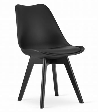 Stuhl MARK - schwarz / schwarze Beine x 4