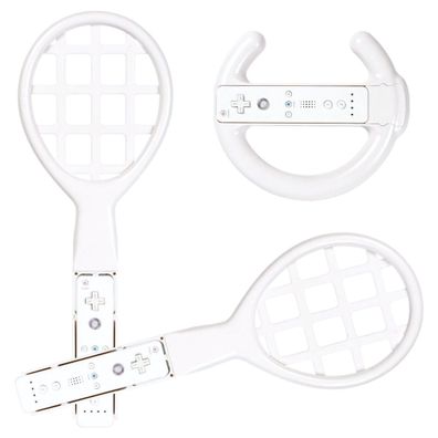 Set Racing Wheel Lenkrad TennisSchläger Controller für Nintendo Wii WiiU Sports