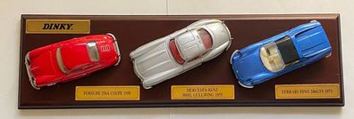 Dinky Toys - 3 Modelle - Porsche 356 A, Mercedes 300 SL , Ferrari Dino