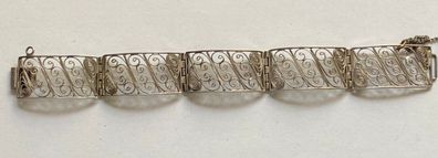 Antikes Armband - feine Durchbrucharbeit - 835er Silber - Länge 16 cm