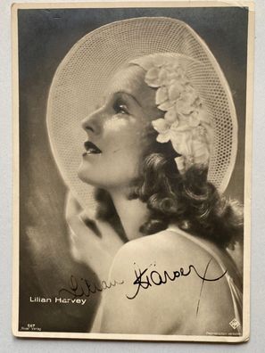 Lilian Harvey - Film - original Autogramm - Größe 15 x 10 cm