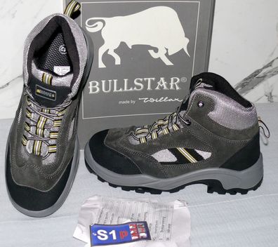 Bullstar 2703 TOP S1P RAU Leder Sicherheits Arbeits Boots Schuhe SRC Stahlkappe