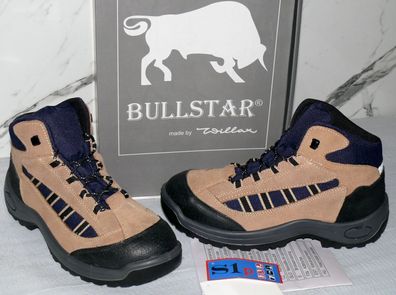 Bullstar 2481 Leder S1P Sicherheits Arbeits Boots Schuhe Stiefel SRC Stahlkappe