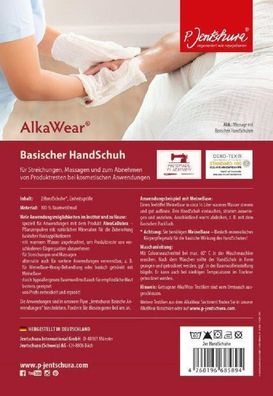 AlkaWear Basischer Handschuh 2 Stück Einheitsgröße, Massagen P. Jentschura