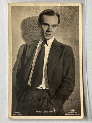 Rudi Godden - Film / Theater - original Autogramm - Größe 14 x 9 cm