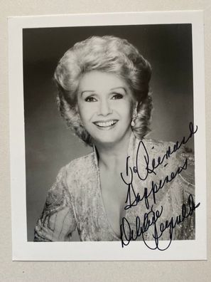 Debbie Reynolds - Film - original Autogramm - Größe 12 x 10 cm