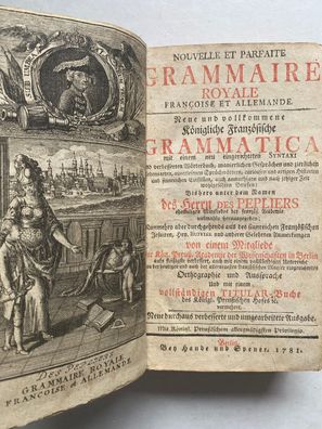 Nouvelle Et Parfaite Grammaire Royale Françoise Et Allemande - Speyer, 1781