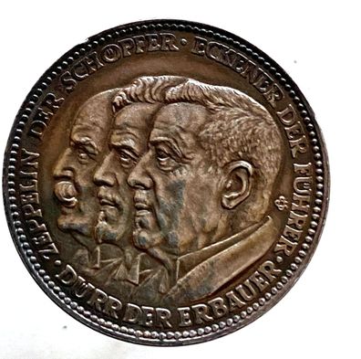 Luftfahrt Medaille 1929 Silber Zeppelin LZ 127 - Silbermedaille