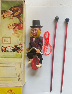 Hochseil Akrobat Clown auf Einrad von FEWO made in Western Germany