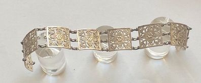 Armband 835er Silber - Hochwertige Durchbrucharbeit um 1930 - 18 cm Länge