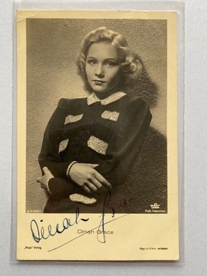 Dinah Grace - Theater / Film - original Autogramm - Größe 14 x 9 cm
