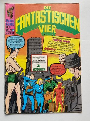 Die Fantastischen Vier - Marvel Comic Nr. 9 - Deutsche orig. Ausgabe - Zustand 2