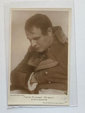 Hans Grosser-Braun - Theater / Film - original Autogramm - Größe 14 x 9 cm