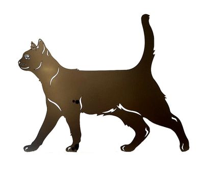 Figur Katze Höhe ca. 50 cm blank Roststecker Rostdeko Edelrost