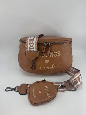 Bauchtasche Cross Body Bag Kunstleder Damen Tasche Umhängetasche Schultertasche