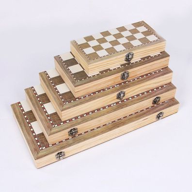 3-in-1 faltbares Holz, Schachspielbrett, Set-Spielzeug