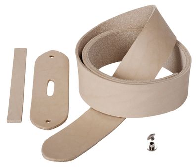 Blankleder Gürtelrohling mit Kappteil/ Schlaufe, zum Punzieren geeignet