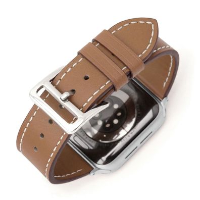 Precorn Leder Armband in braun Ersatzarmband für Apple Watch 8/7/6/5/4/3/2/1/ SE