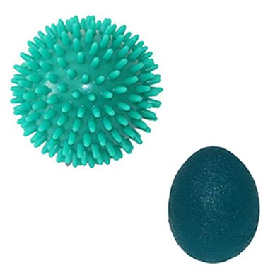 8cm Massageball Igelball + Grip Ball blau